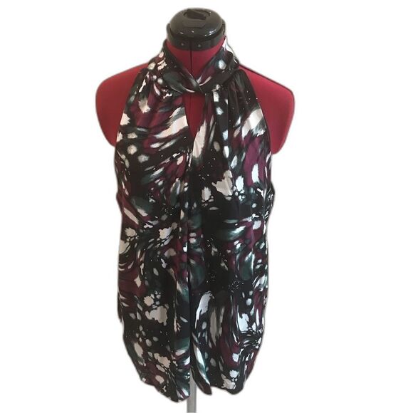 The Limited Top Women Size Med Whirled Ink Bold Print Sleeveless Halter Top NWT - Picture 7 of 14